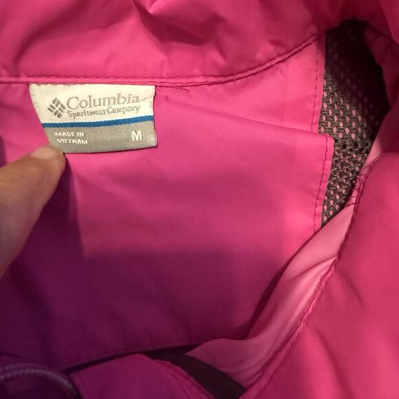 Columbia Sportswear Women’s Pink Lightweight Nylon Jacket Size M Mesh Line - Picture 7 of 9